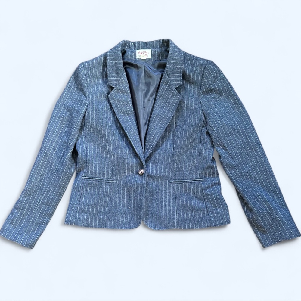 Vintage Hunter Sportswear Navy Blue Pinstripe Women's Blazer